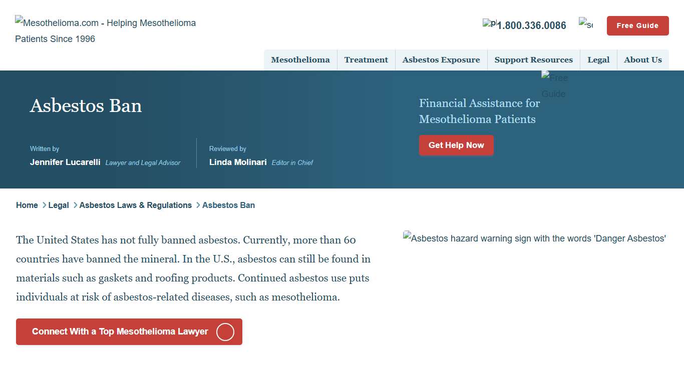 Banning Asbestos U.S. History, Progress & Laws